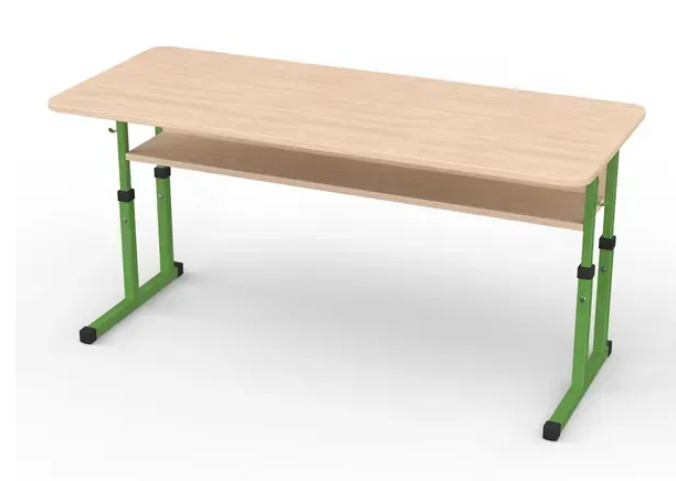 Стіл учнівський двомісний закр. кути без полиці №4-7/1200х500 МФ Вересень